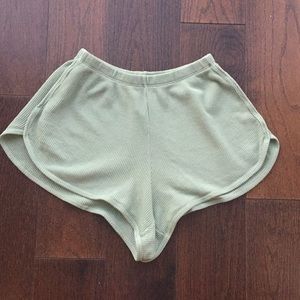 Brandy Melville lime jogger shorts